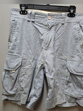 Polo Ralph Lauren Shorts Mens 34 Cargo Pinstripe Blue White Classic Preppy